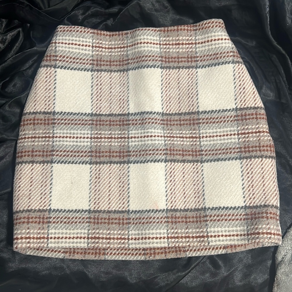 Plaid mini skirt